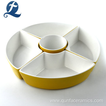 High End Ceramic Rotating Snack Fruit Platter